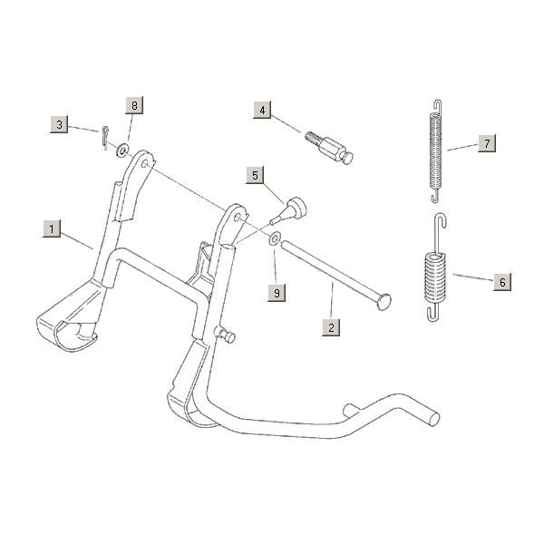 Lower stand + accessories Aprilia Habana 2t (Aprilia engine) 1999 - 2004