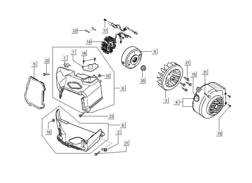 ignition cooling Kymco Sento 4-stroke Spring Brown