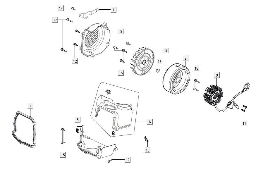 Ignition cooling cap Kymco Agility 16'+ 4t gloss black