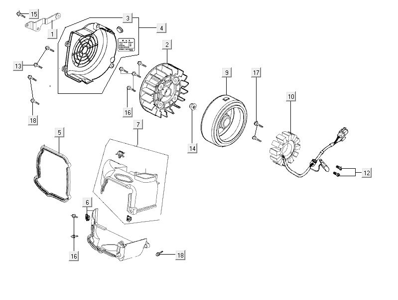 Ignition cooling hood Kymco City 16' 4-stroke dark grey