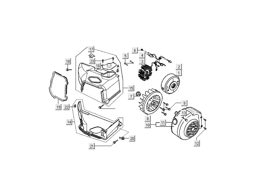 Ignition - Cooling caps Kymco Filly 4-stroke silver