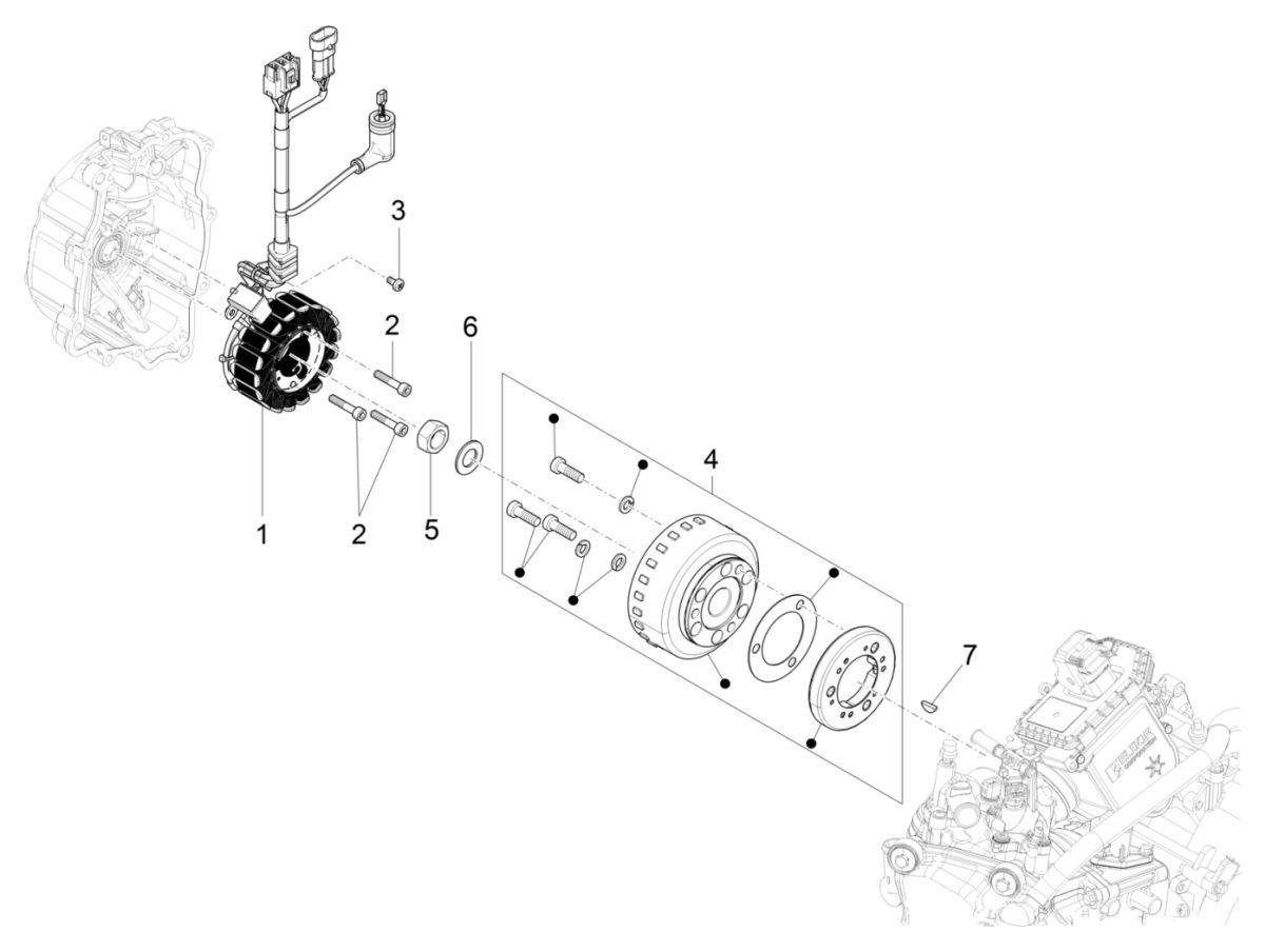 Ignition Piaggio Beverly 300 IE ABS E4 2016 - 2020 (EMEA)