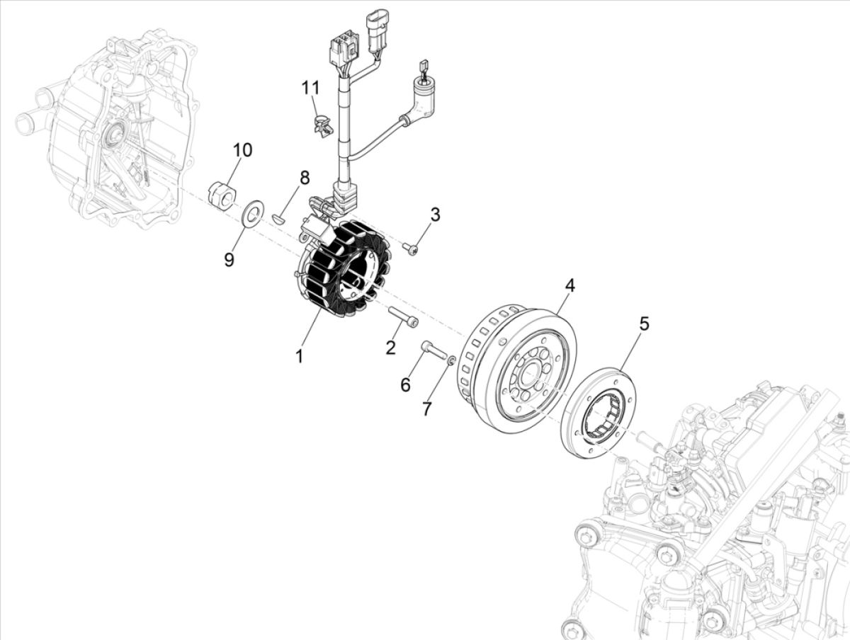 Ignition Vespa GTS 300 HPE 4T 4V IE ABS E4 2019 (EMEA)