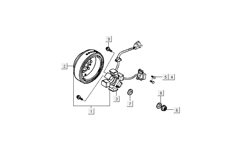 Ignition Kymco Activ 4-stroke red-black