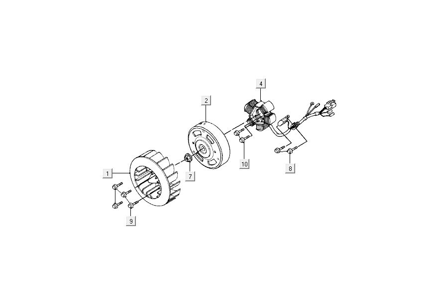 Ignition Kymco DJ 2-stroke Silver