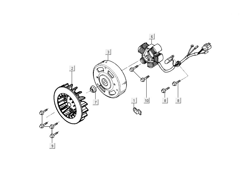 Ignition Kymco People 2-stroke red