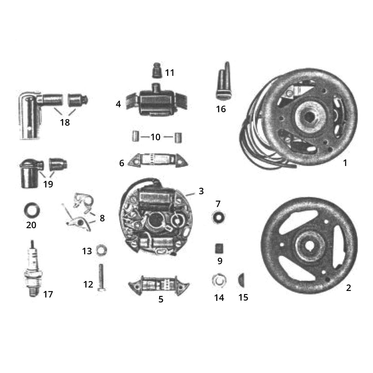 Ignition - Stator - Flywheel Zündapp C50 Sport 517-21LA