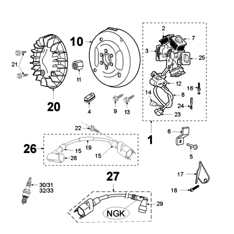 Ignition part - CDI Peugeot Fox red