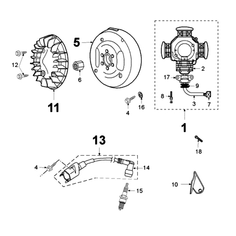 Ignition part Peugeot Fox oil tank red