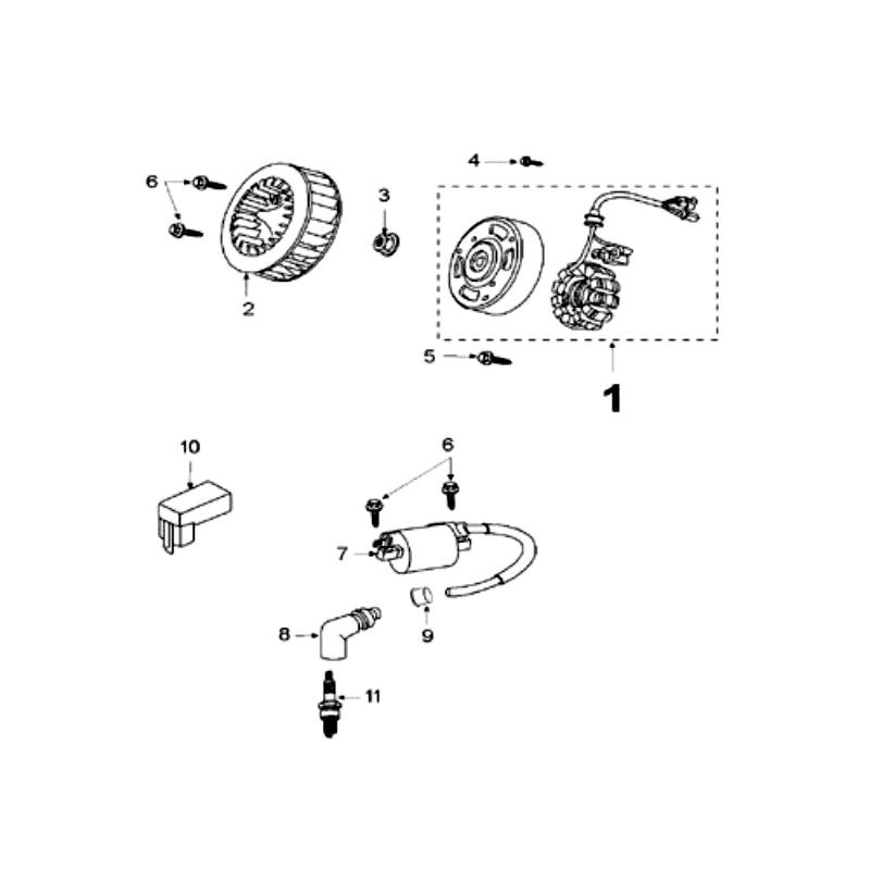 Ignition Area Without Sensor Peugeot V-clic White