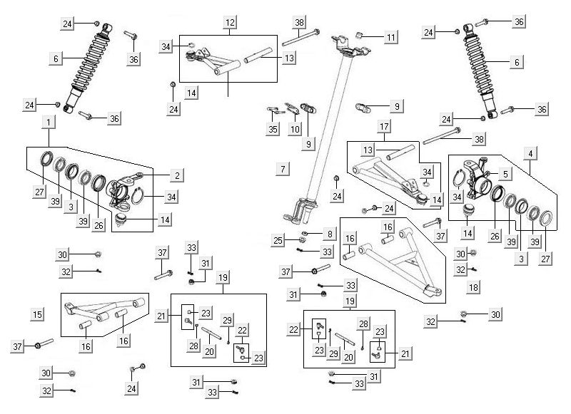 Suspension Kymco MXU 500