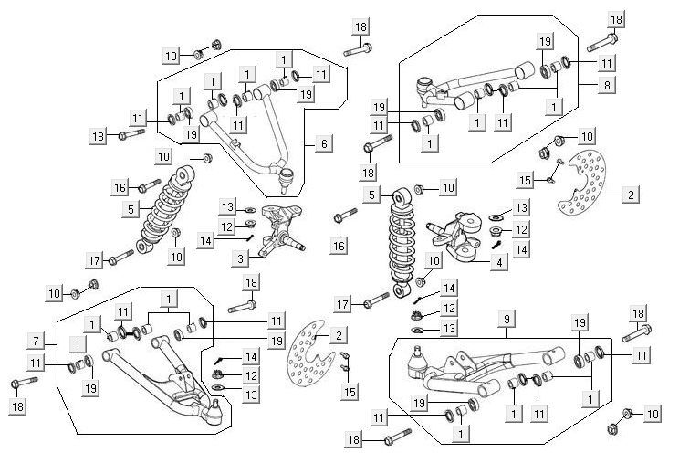 Suspension Kymco MXU 300R