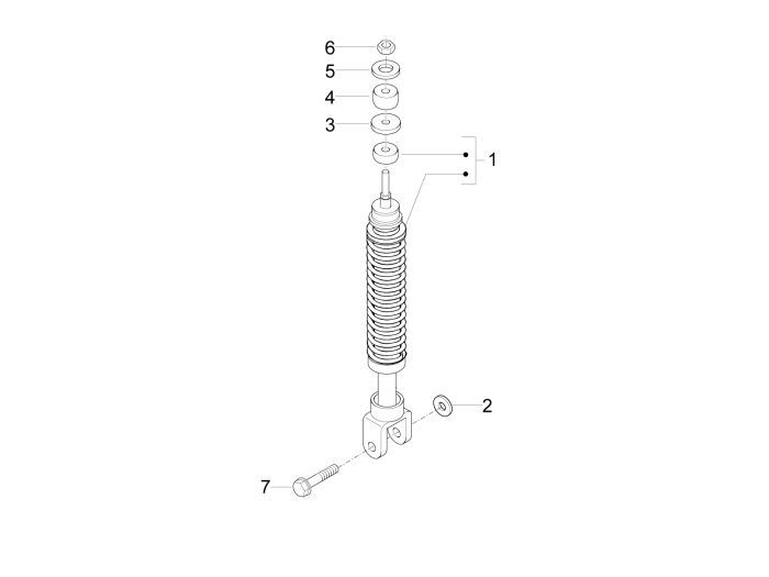 Shock absorber Piaggio New Fly 50 4T 2V AC