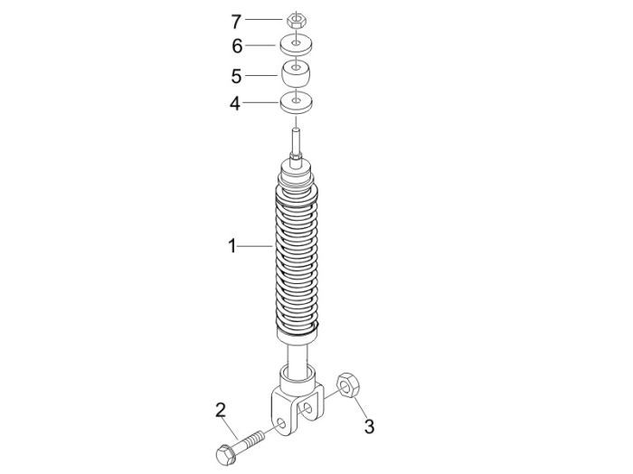 Shock absorber Piaggio Liberty 2-stroke