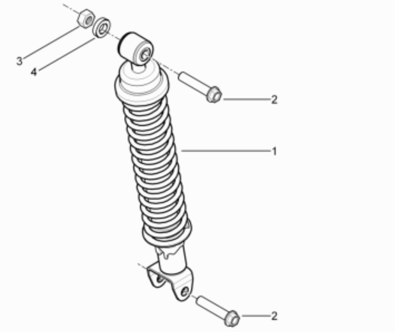Piaggio Typhoon 50 2-stroke Euro 3 2011 shock absorber