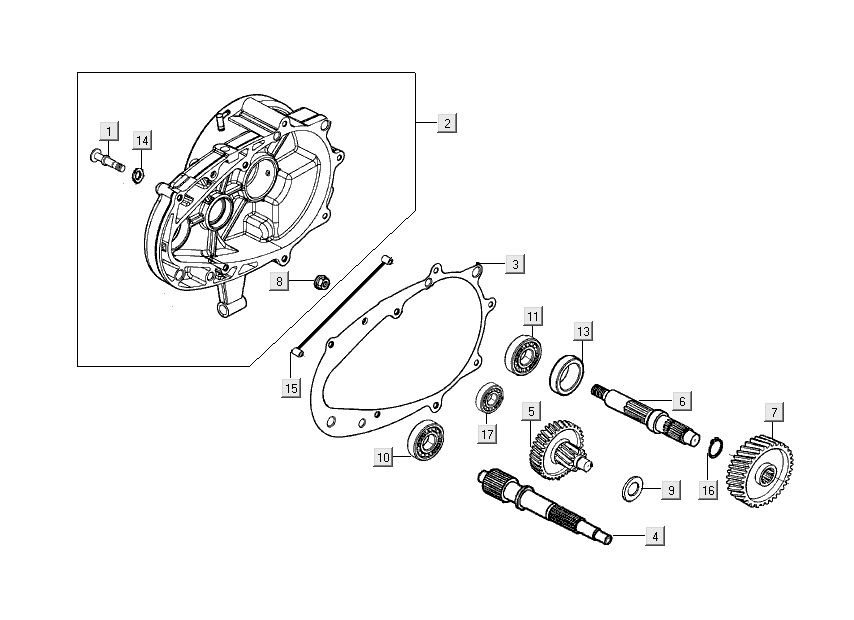 transmission - sump half Kymco People S 4-stroke deep ocean blue