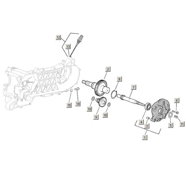 Transmission Aprilia Mojito Custom 2t (Piaggio engine) 2004 - 2010