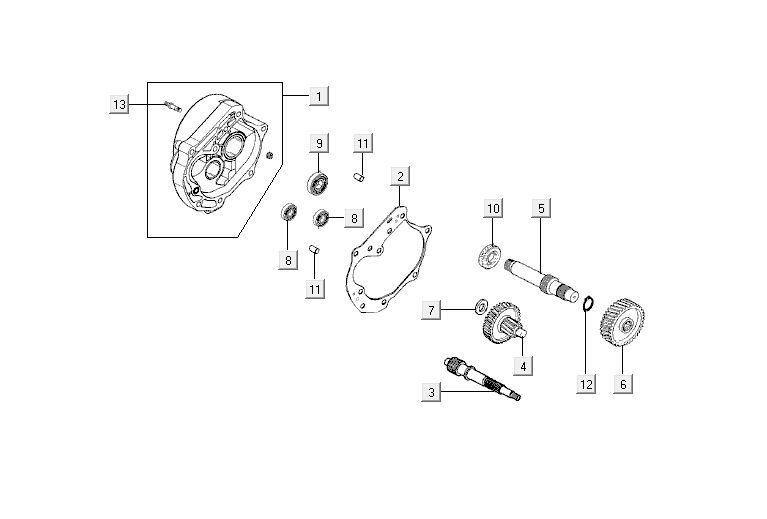Transmission Kymco Agility 12' 4-stroke silver