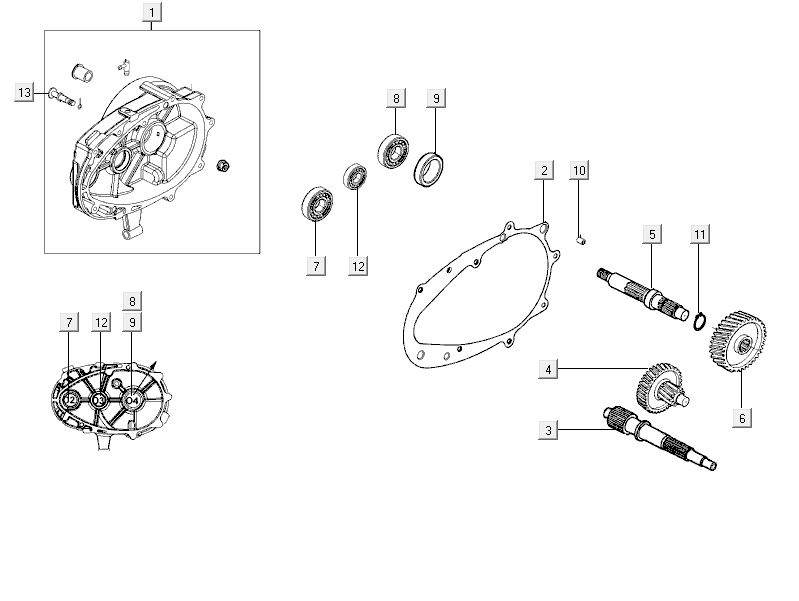 Kymco City 16' 4-stroke white-partsproduct-Overbrenging-Kymco-City-16'-4-takt-wit