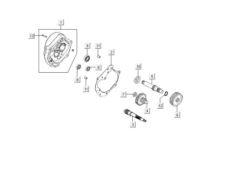 Transmission Kymco Delivery 4-stroke black