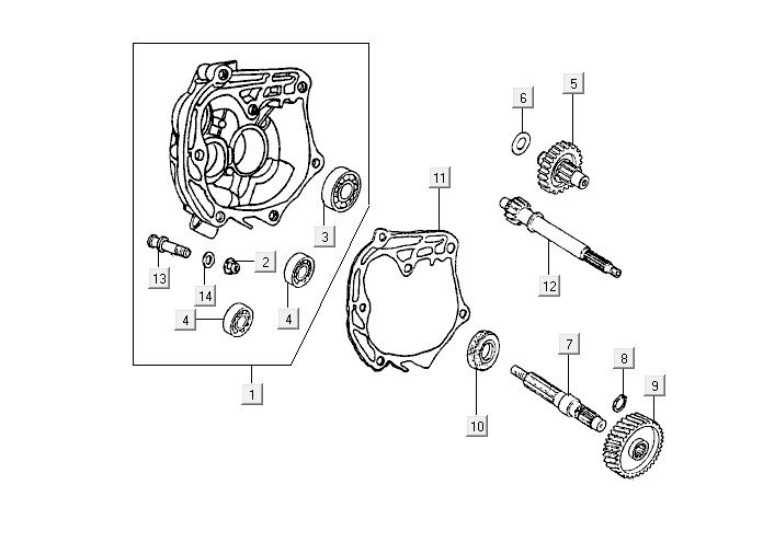 Transmission Kymco Super9 2t lc om matt black-red