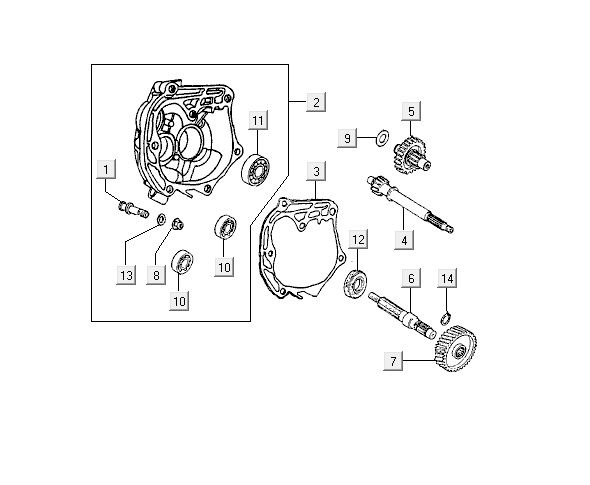 Transmission Kymco Vitality 2t ac red