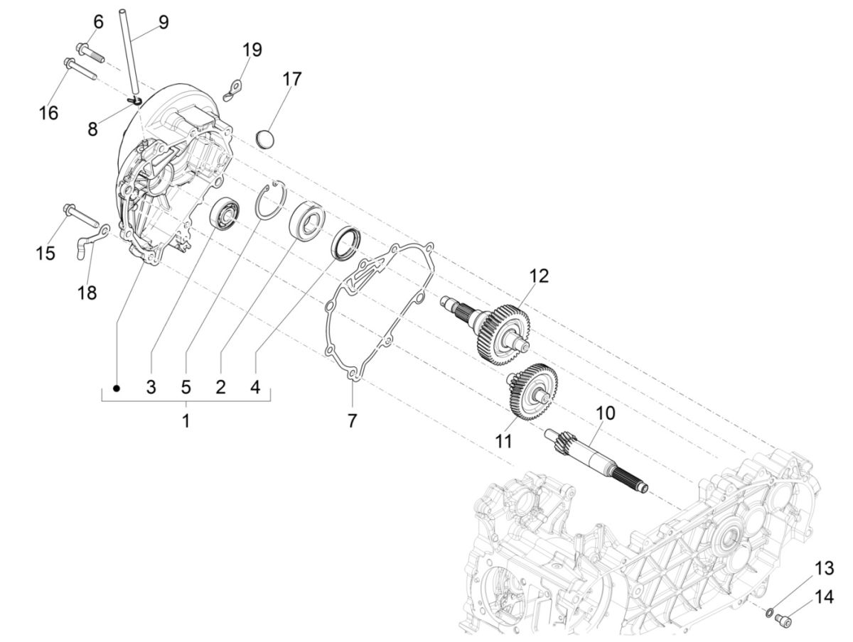 Transmission Vespa Sprint 125 4T 3V IE ABS E5 2021 (EMEA)