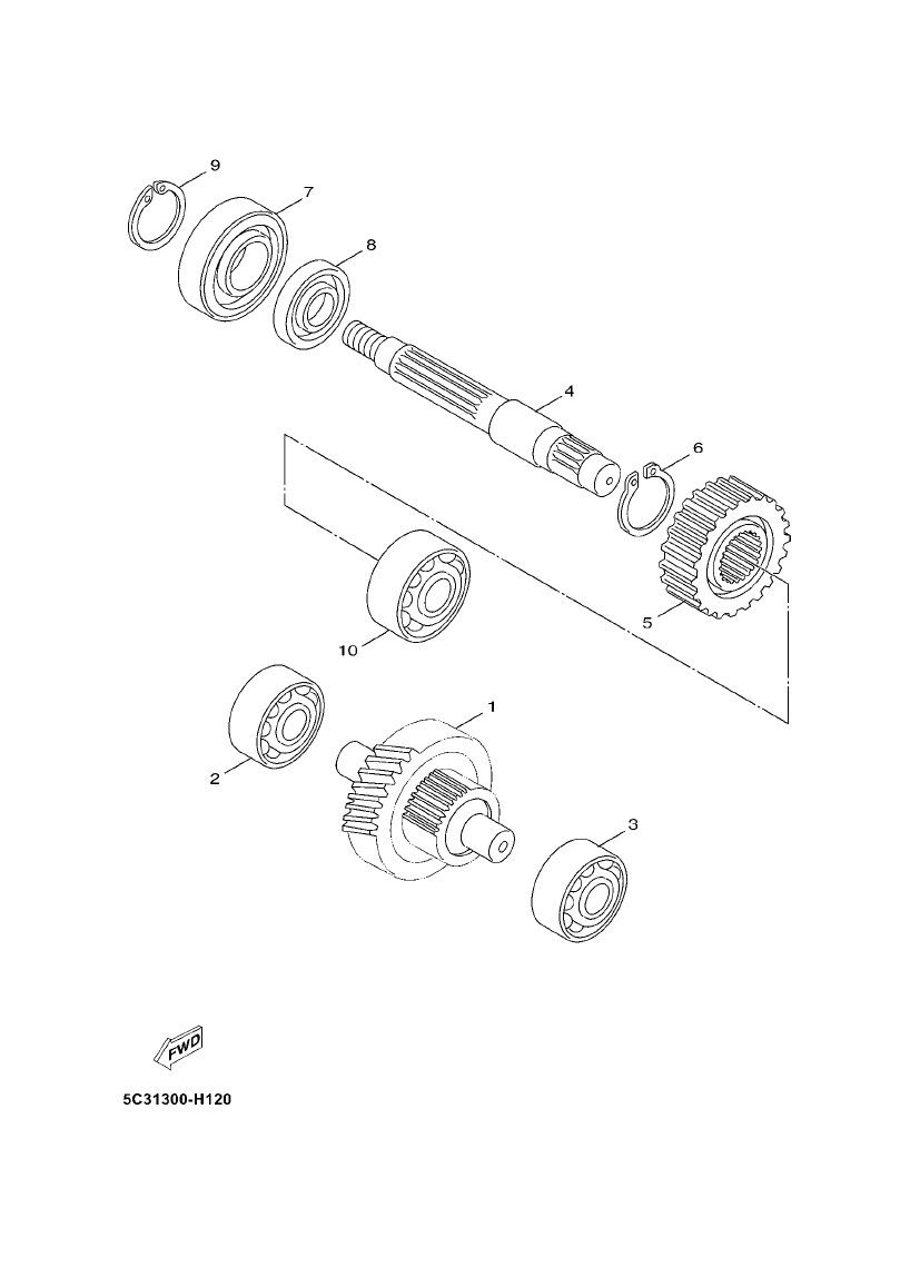 Yamaha Neo's 4-stroke transmission (after 2008)