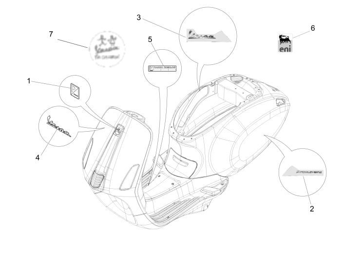Emblems Vespa Primavera 25km 4-stroke 2-valve