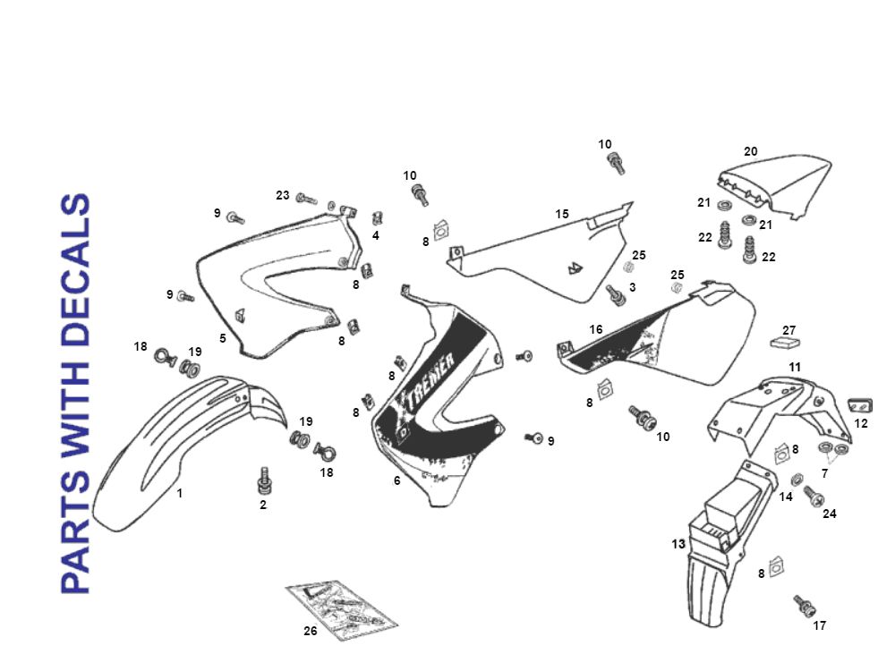 Sheet metal SENDA R X-TREME 2007 E2 3ED