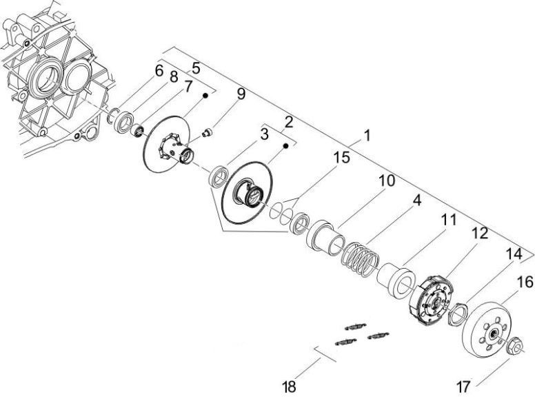 Pulley Piaggio Zip 2000 4-stroke AC