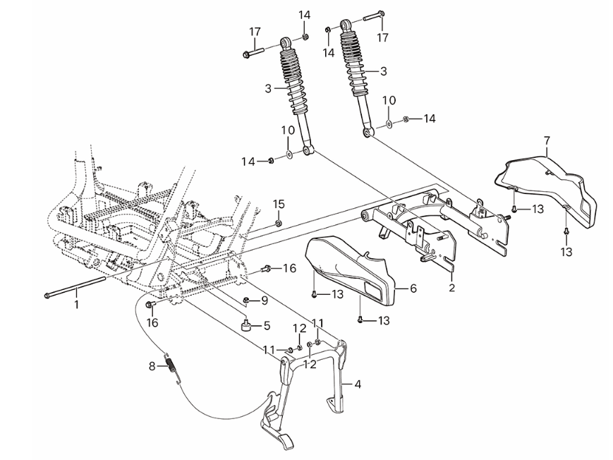 Yadea Voltguard rear absorbers