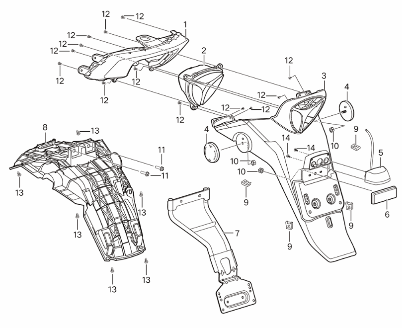 Yadea Voltguard rear fender