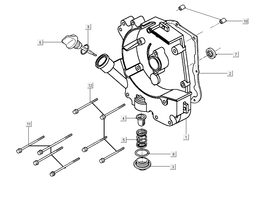 Crankcase Cover Right Kymco People S 50i E4 Blue