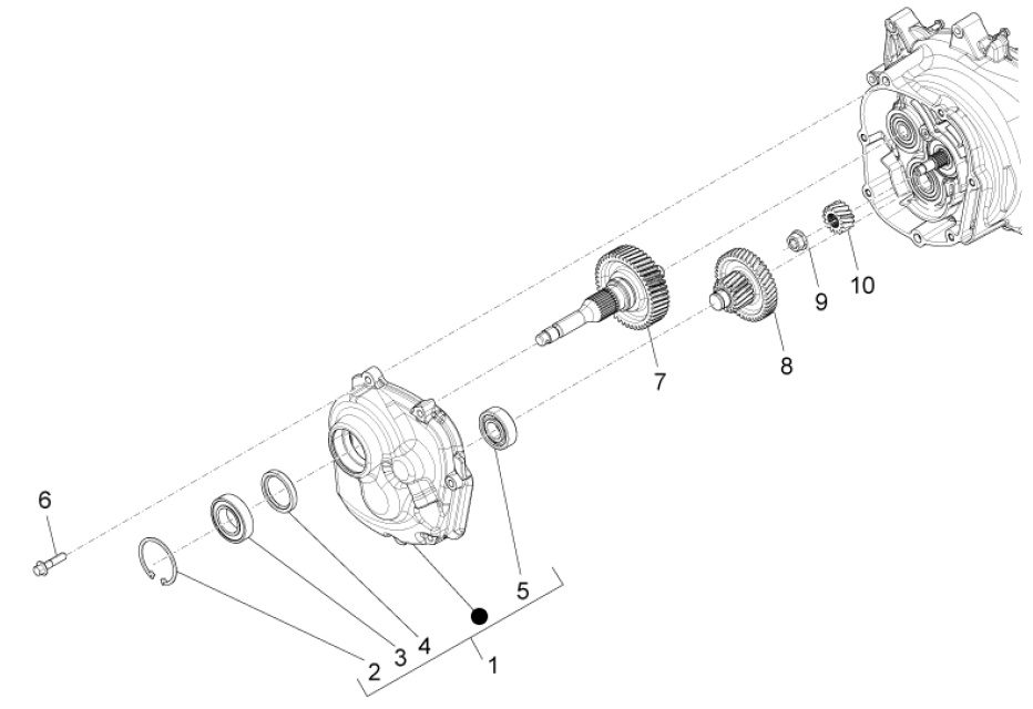 Piaggio MP3 350 Maxi sports E4 ABS 2018-2020 reducer group (EMEA)