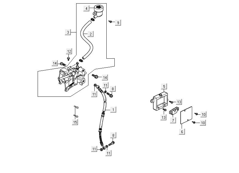 Brake Cylinder Kymco Maxxer 90 Black