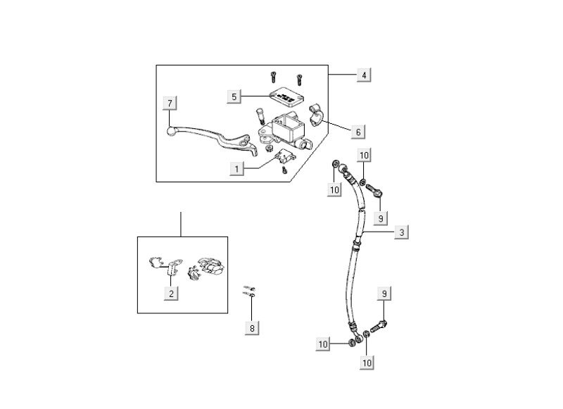 Brake part right Kymco Carry 4-stroke injection euro4 white