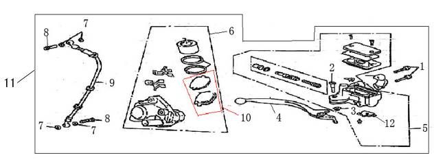 Brake right China GT champagne