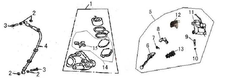 Brake right China LX black