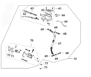 Brake right Santini San Remo blue