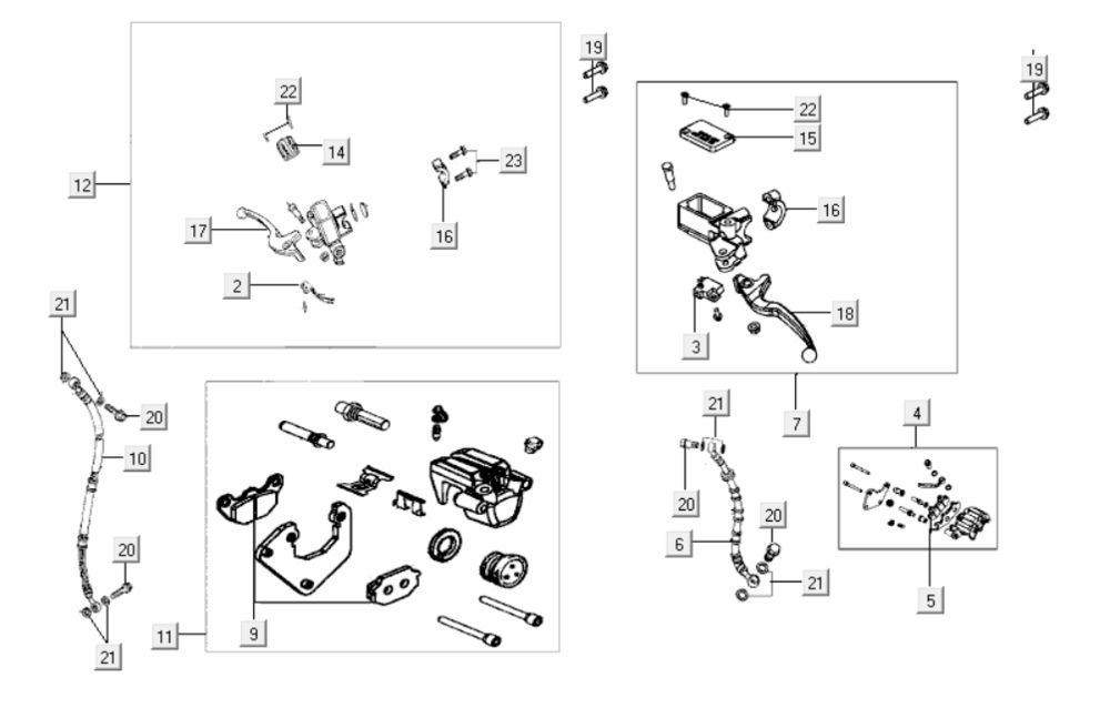 Brake parts Kymco Like 125cc