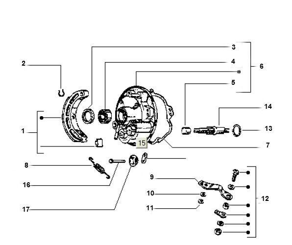 Brake parts Vespa Ciao 2-stroke
