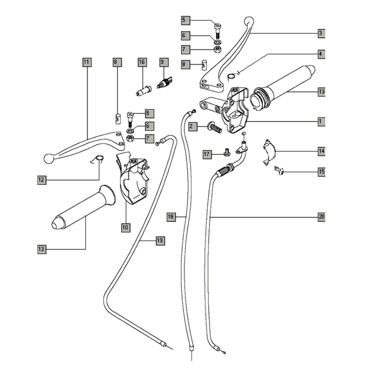 Remgrepen Tomos FLEXER XL (45KMH) (K8-L0)