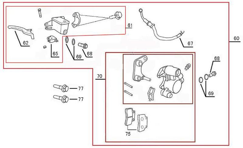 Brake brake caliper Edwards Tomorrow Riva II dark blue