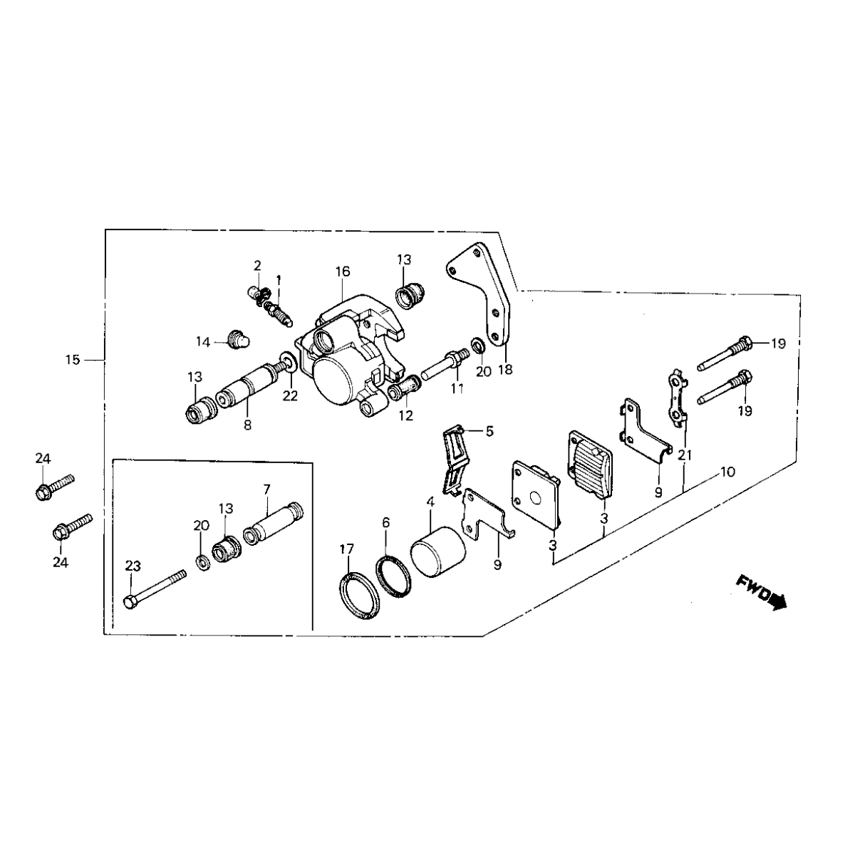 Honda MB50 brake brake caliper