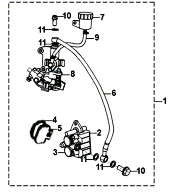Brake brake caliper/brake handle Sym Jet 14 125I E4