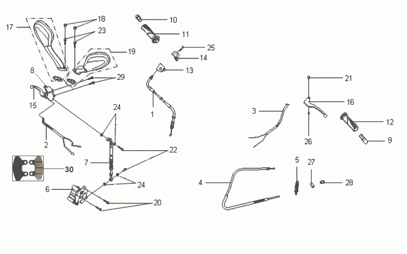 Brake brake caliper/brake handle/mirrors SYM VS125