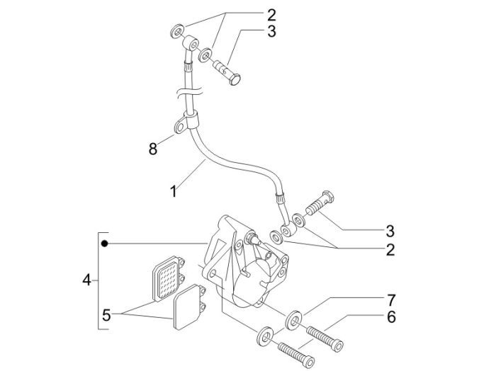 Brake Piaggio Liberty 2-stroke