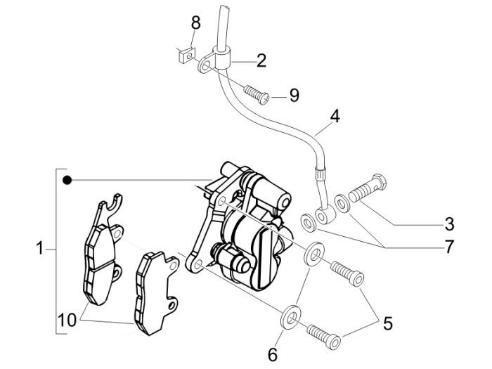 Brake Piaggio Fly 2-stroke