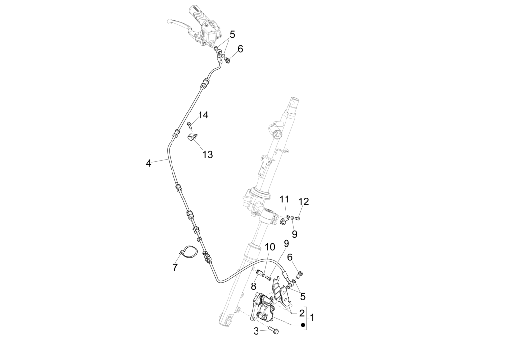 Brake lines Piaggio Liberty 50 4-stroke (IGET Euro 4)